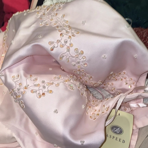 Aspeed blush pink prom dress  with shawl Sz Xs New - Picture 9 of 16